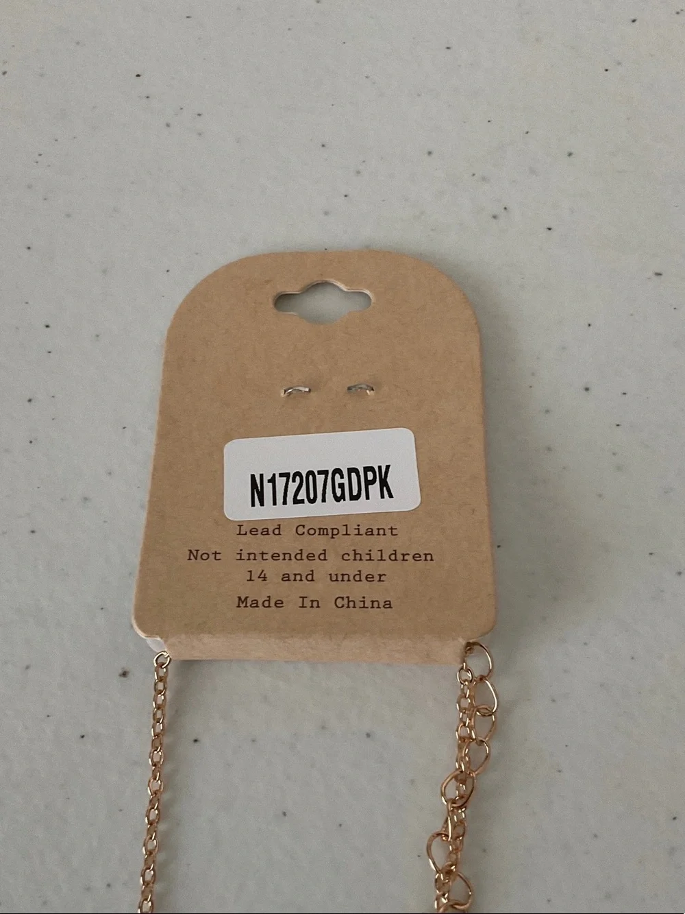Cloie Rose Gold Necklace with Pale Pink Gemstone